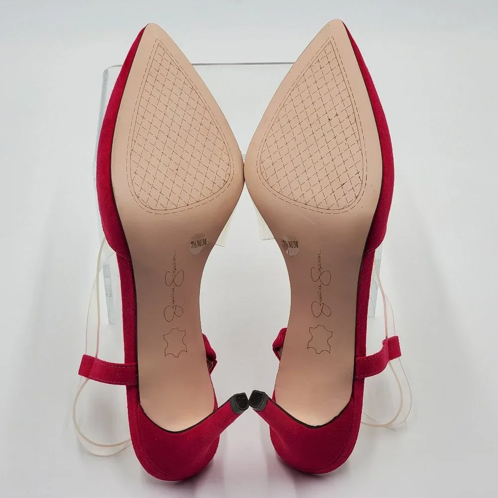 Jessica Simpson Magenta Sling Back Heels - Picture 16 of 17